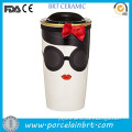 Cool glasses woman design white and black Ceramic Tall Mug